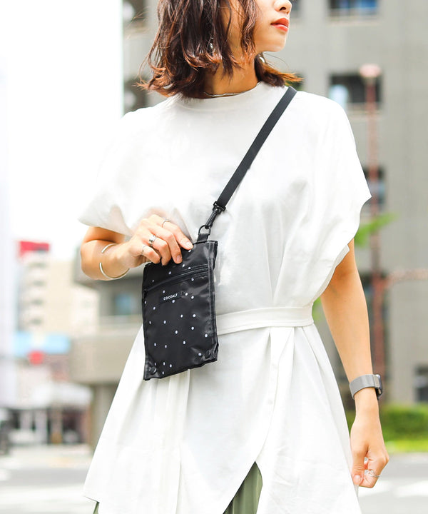 Fashion Letter 2wayミニショルダー&エコバッグ ブラック