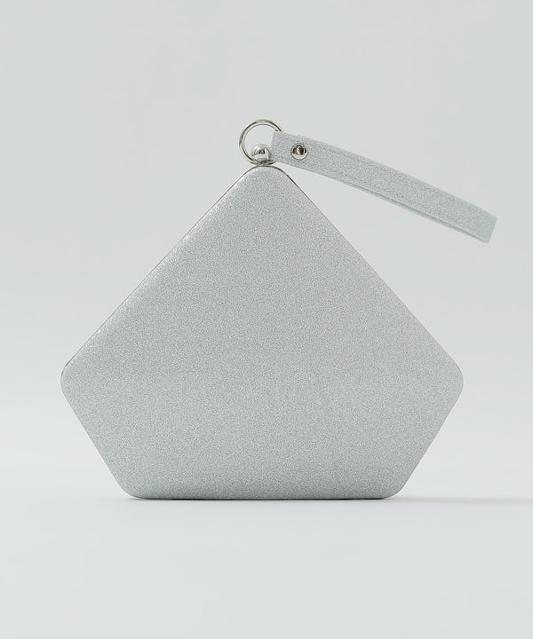 niana 2wayラメコーティングクラッチバック シルバー