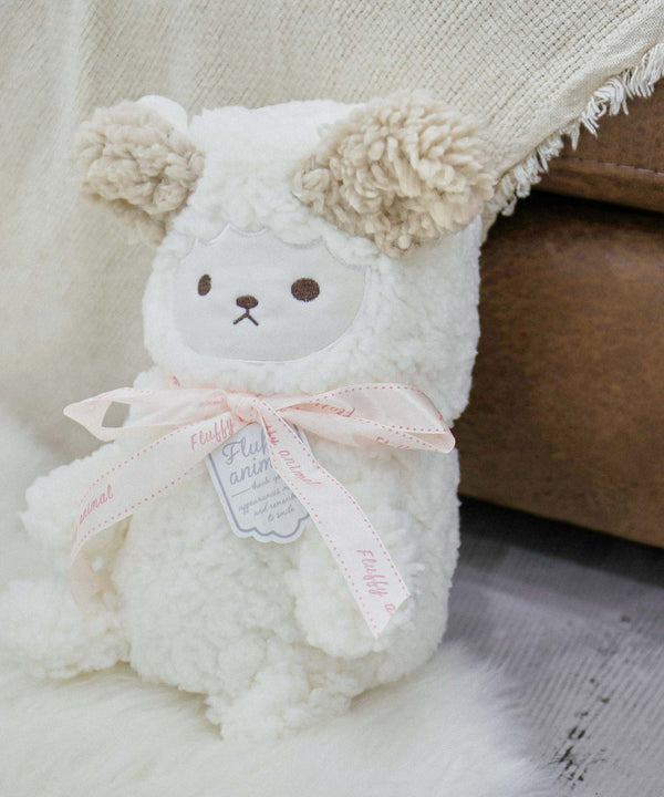Fashion Letter モコモコくるくるアニマルひざ掛け ヒツジ