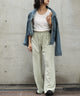 Fashion Letter ワッフルタンクトップ ホワイト