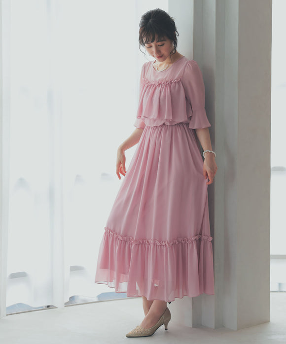 niana 授乳口付切替ドレス ラベンダー