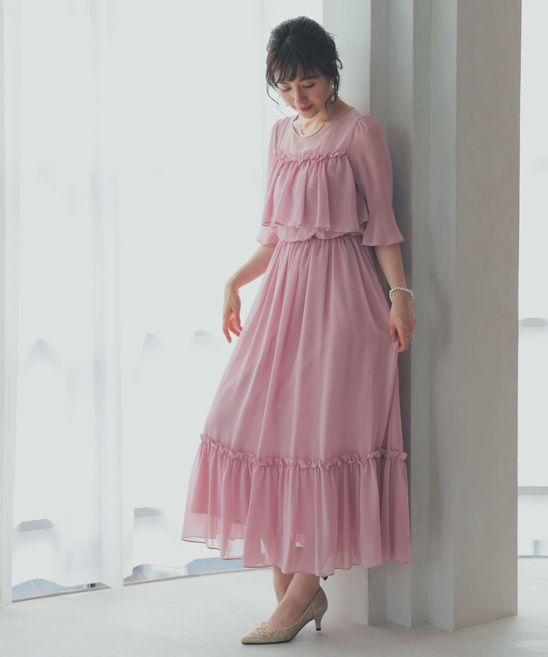 授乳口付きマタニティパーティードレスワンピース 結婚式｜パーティー 