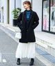 Fashion Letter 84丈モッサ チェスターコート ブラック