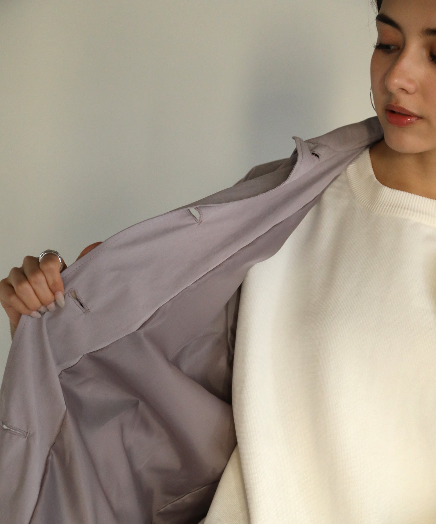 yori 15AW フードガウンコート グレージュ  ヨリ YORI（レディースコート、ジャケット） | ファッション のおすすめ人気