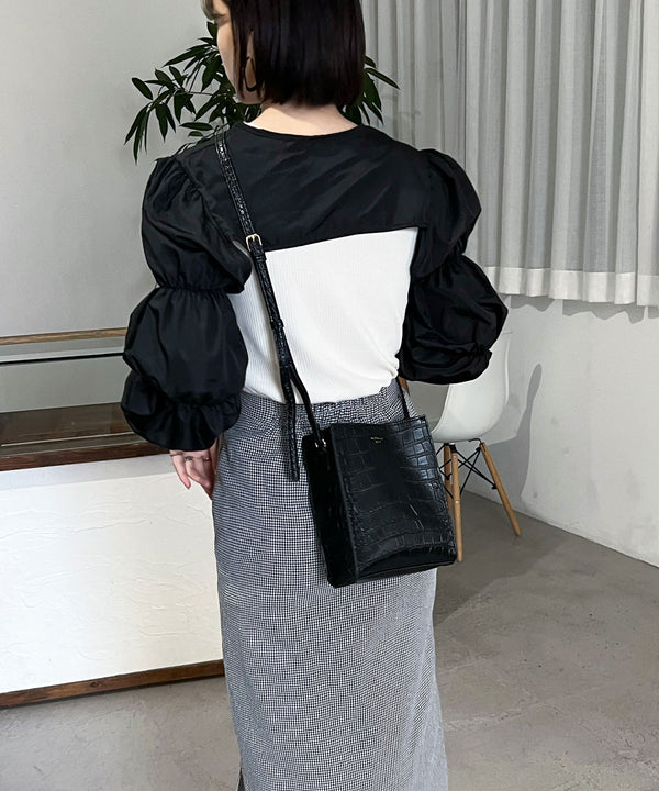 Fashion Letter SDシンシア クロコブラック