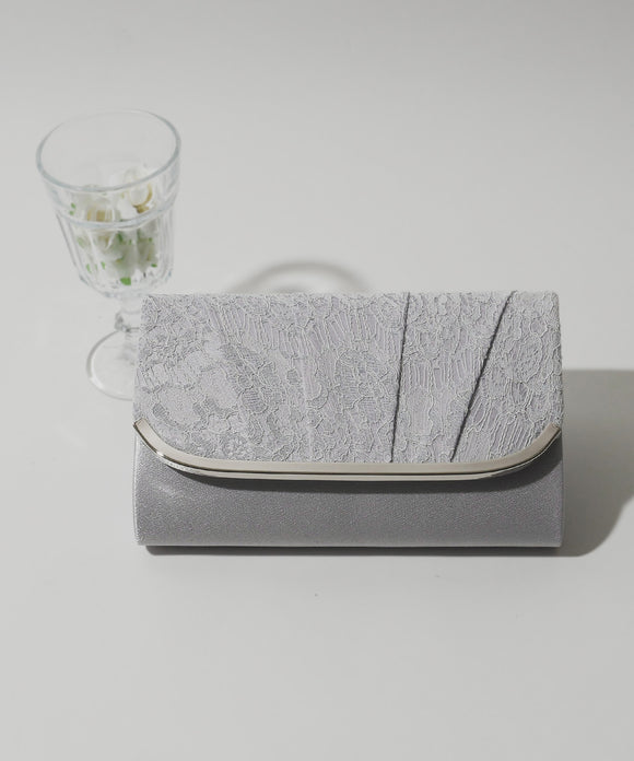niana 同色レースパーティーバッグ シルバー