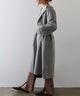 Fashion Letter オーバーシルエット ロングガウンコート グレー
