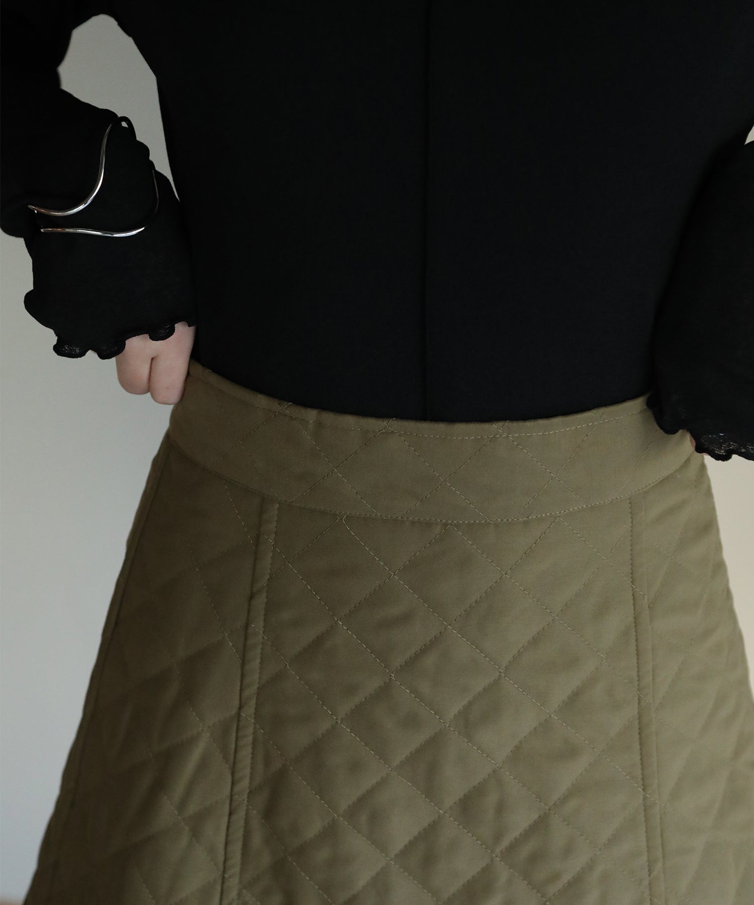 キルティング フレアスカート ロング丈｜スカート - aity