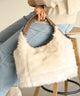 aity plusニット×フェイクファーバッグ