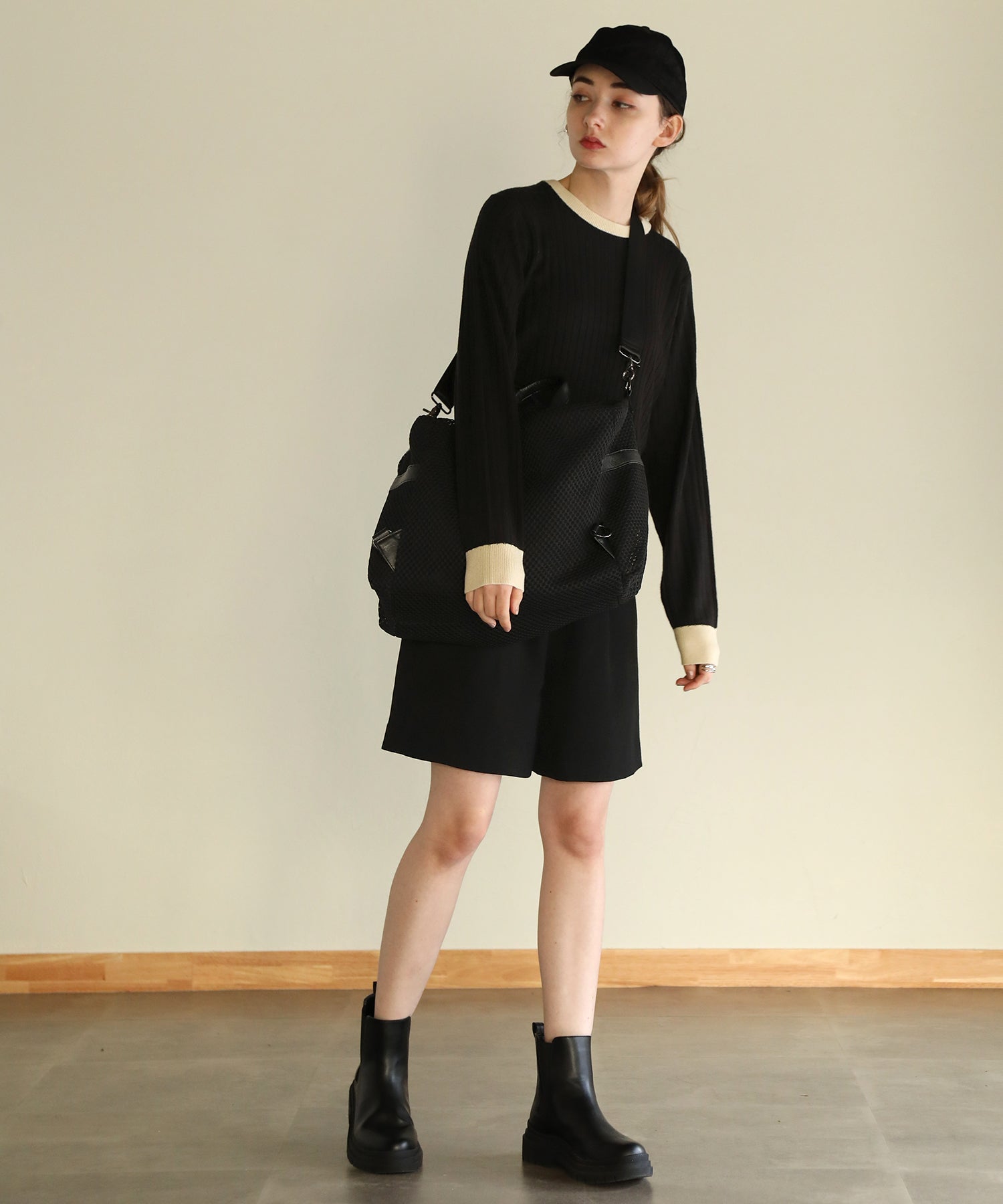 【美品】人気の3wayメッシュバッグ　黒 3WAYメッシュバッグ（ユニセックス対応）｜ショルダーバッグ - aity