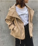 Fashion Letter マウンテンパーカー ベージュ