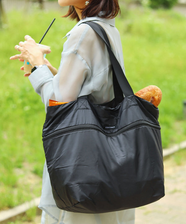Fashion Letter コンパクトレジカゴエコBAG ブラック