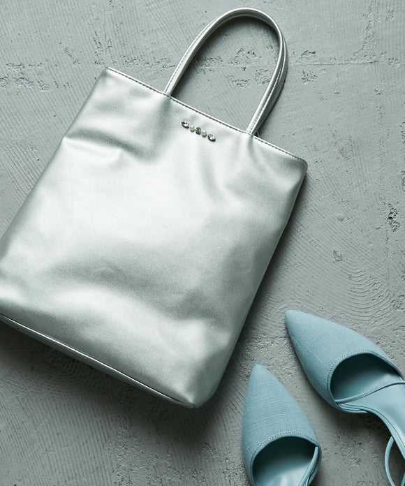 niana ビジューモチーフ　シャイニーサブBAG シルバー