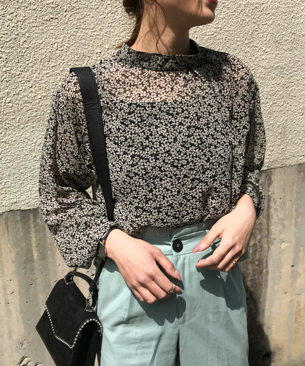 Fashion Letter 前後リバーシブルボウタイブラウス ブラック