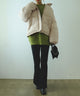 Fashion Letter フェイクダウンジャケット ライトベージュ