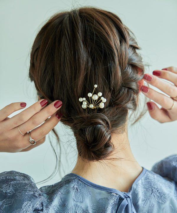 niana パールへアアクセ オフホワイト