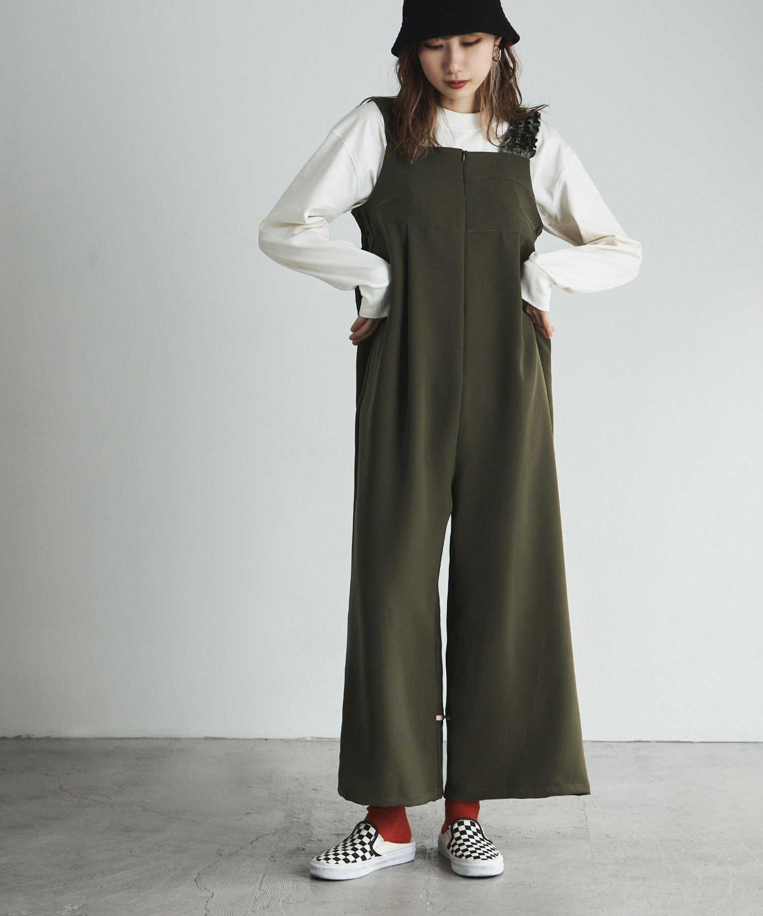 フリルショルダーコンビネゾン｜オーバーオール・オールインワン - etoll.