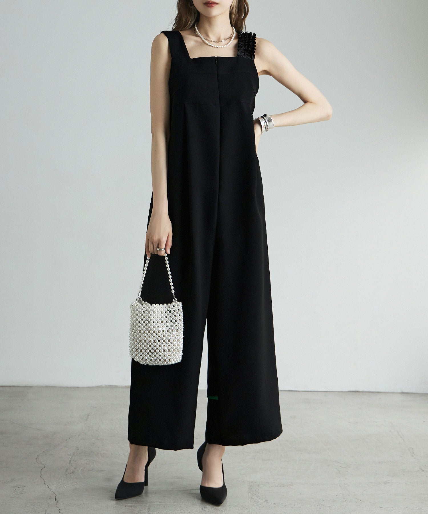 フリルショルダーコンビネゾン｜オーバーオール・オールインワン - etoll.