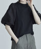 etoll. シアーバルーンスリーブTシャツ ブラック