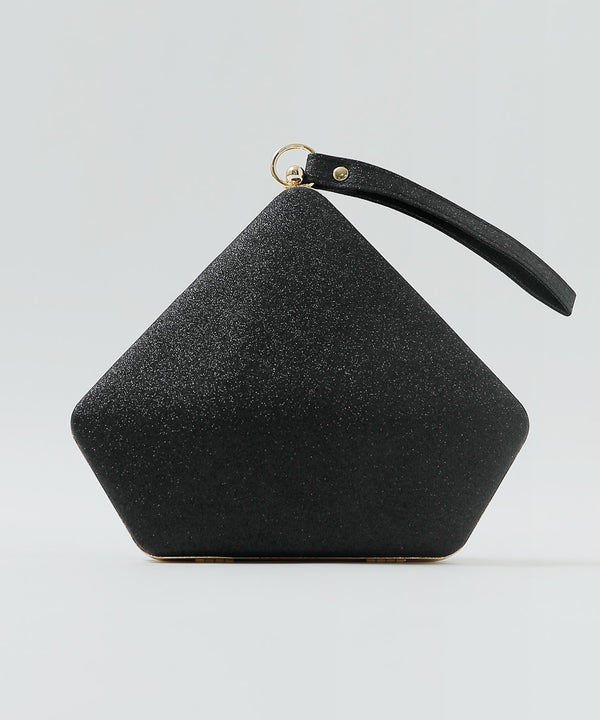 niana 2wayラメコーティングクラッチバック ブラック