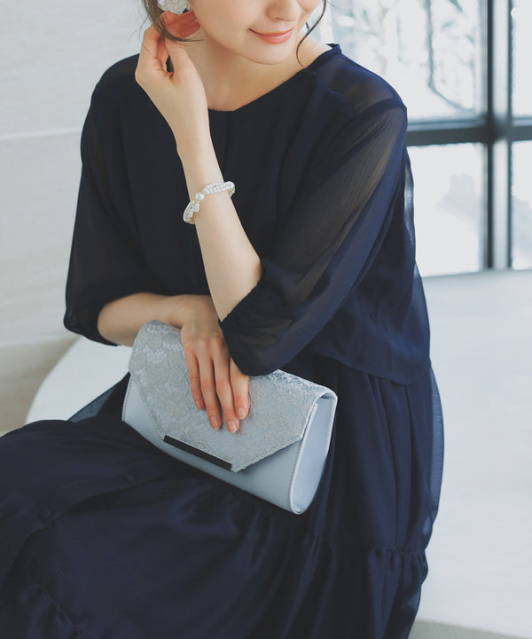 niana ティアードワンピース ネイビー