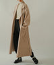 Fashion Letter ガウンコート スリット オーバーサイズ ベージュ