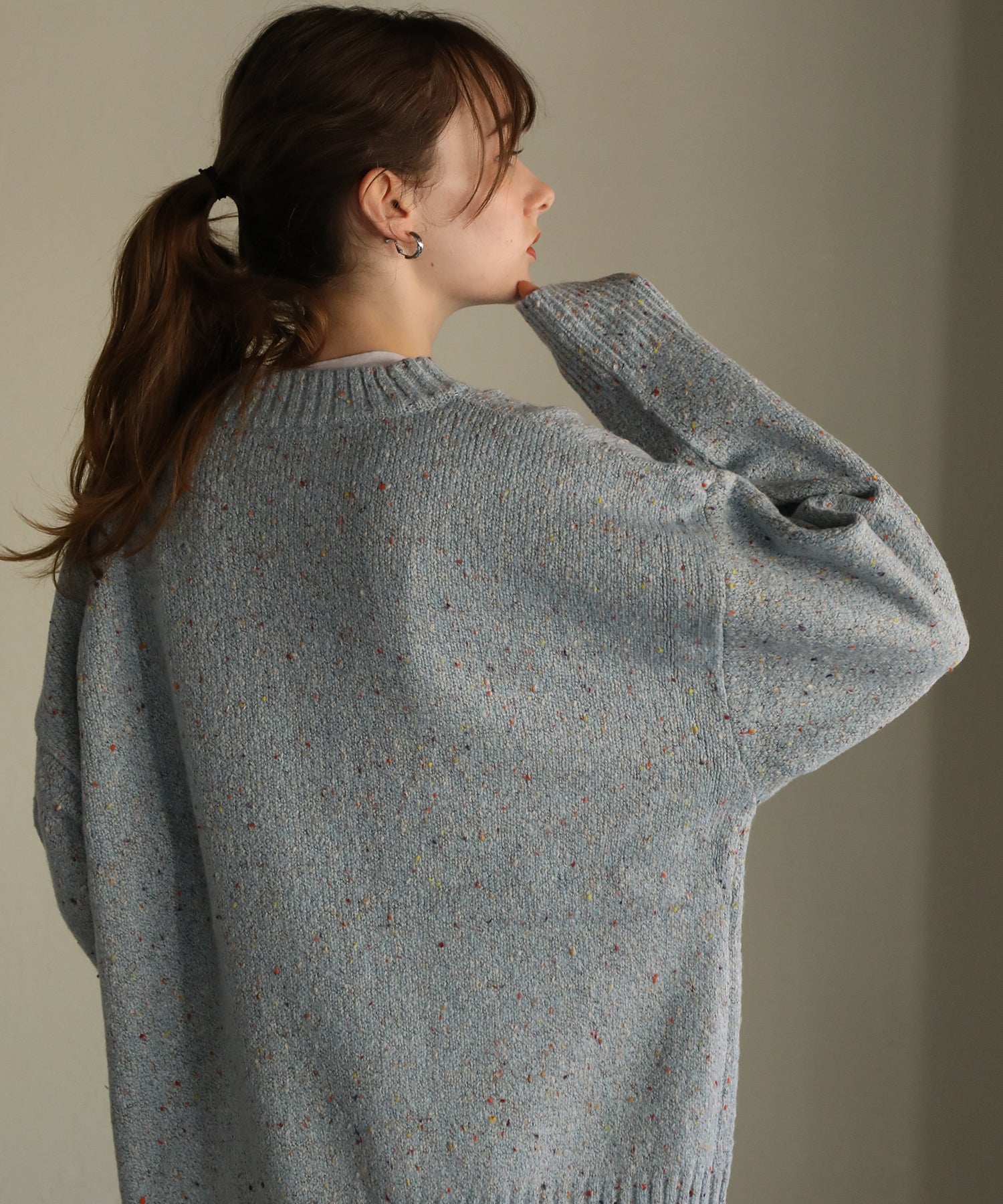 カラーネップニットプルオーバー｜ニット - aity