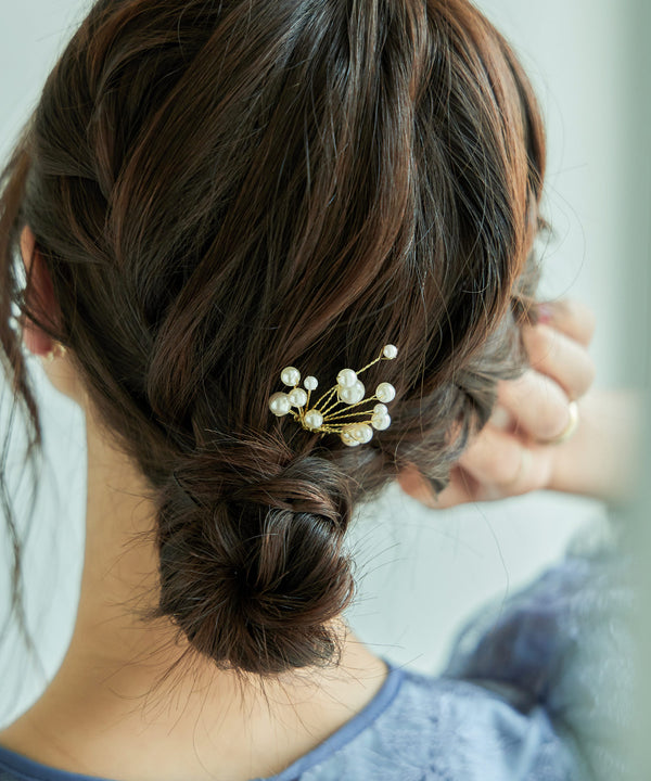 niana パールへアアクセ オフホワイト