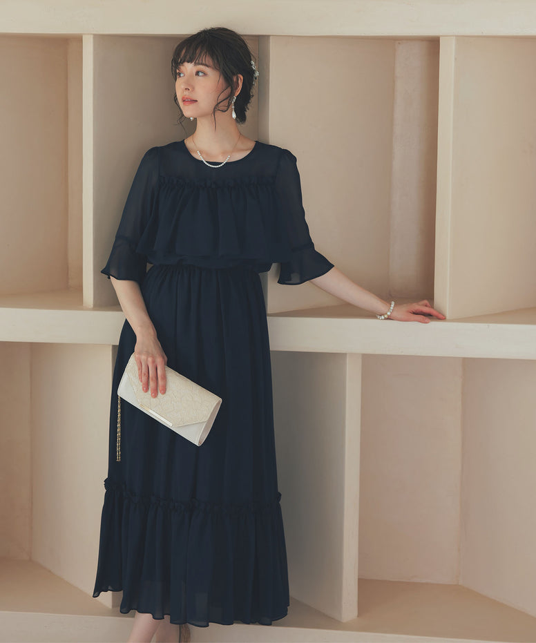 授乳口付きマタニティパーティードレスワンピース 結婚式｜パーティー 