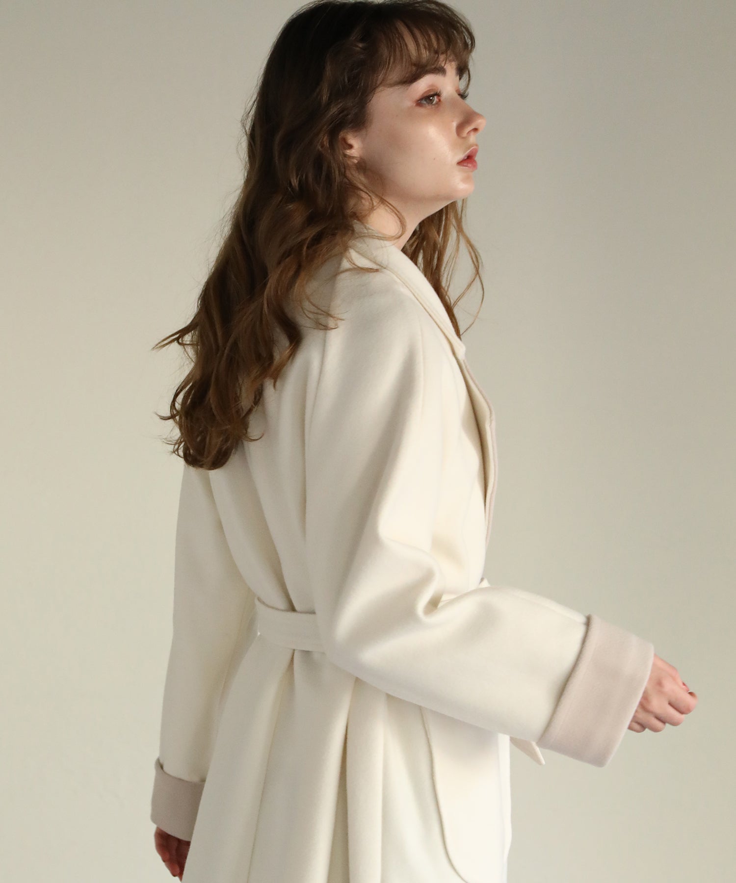 襟配色ラップコート｜コート・ジャケット - aity