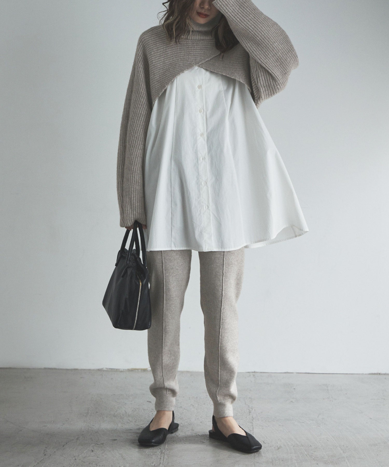 2wayタートルネックボレロニット｜ニット - etoll.