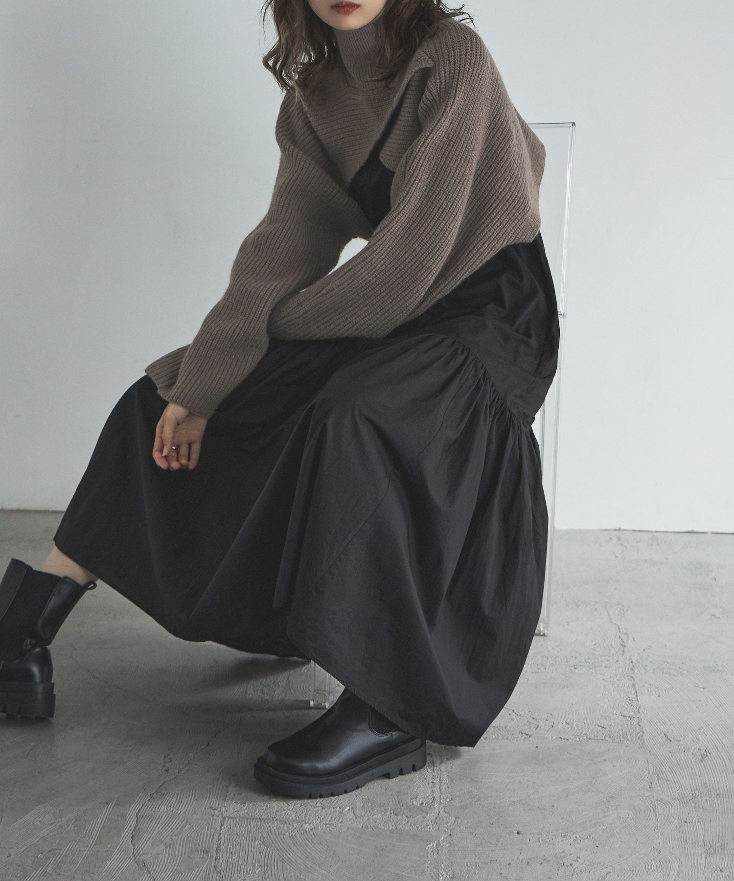 2wayタートルネックボレロニット｜ニット - etoll.