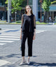 niana バックサテンジョーゼット×ドットチュール2点セット ブラック