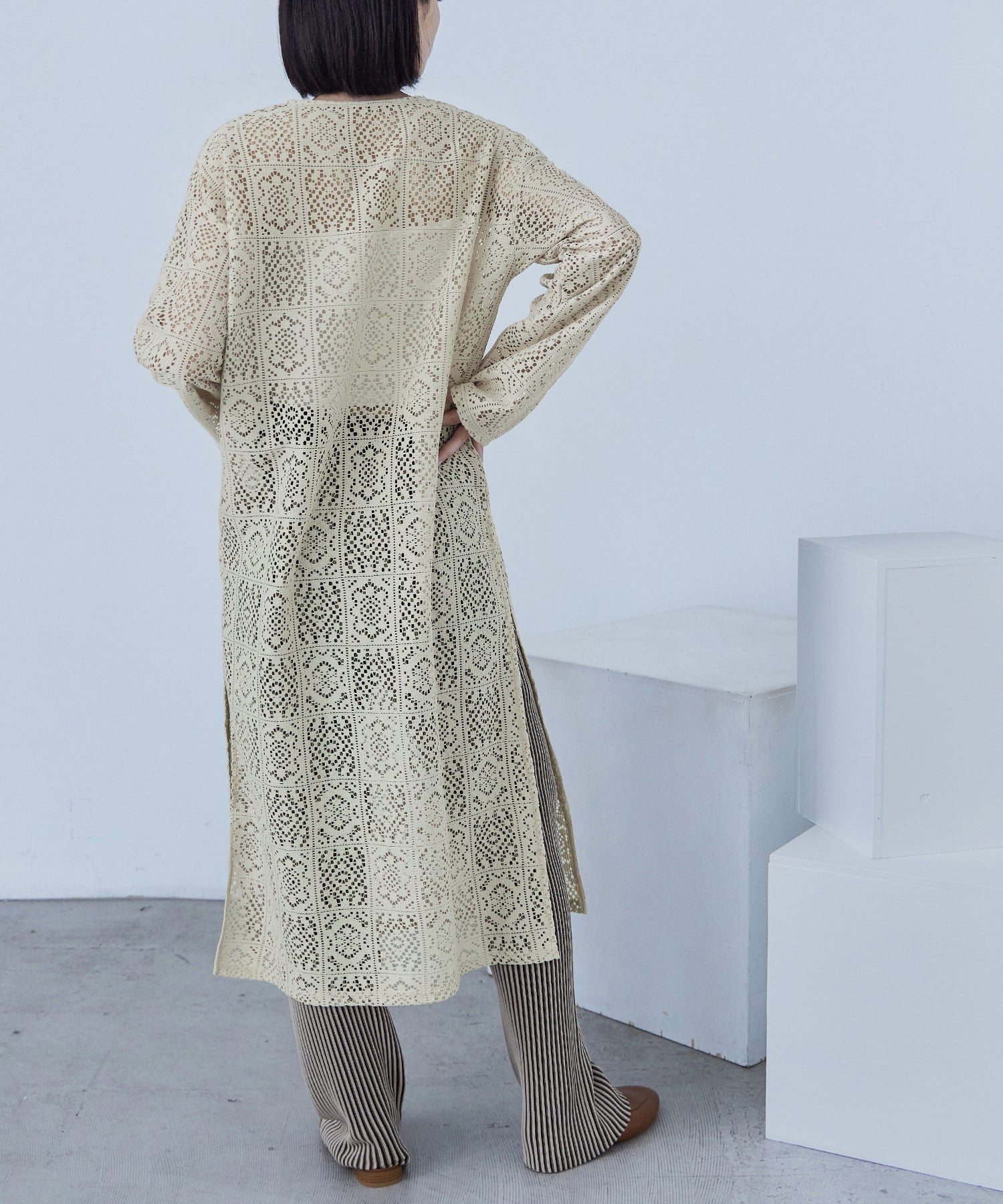 クロシェレース キーネックワンピース｜ワンピース - Fashion Letter